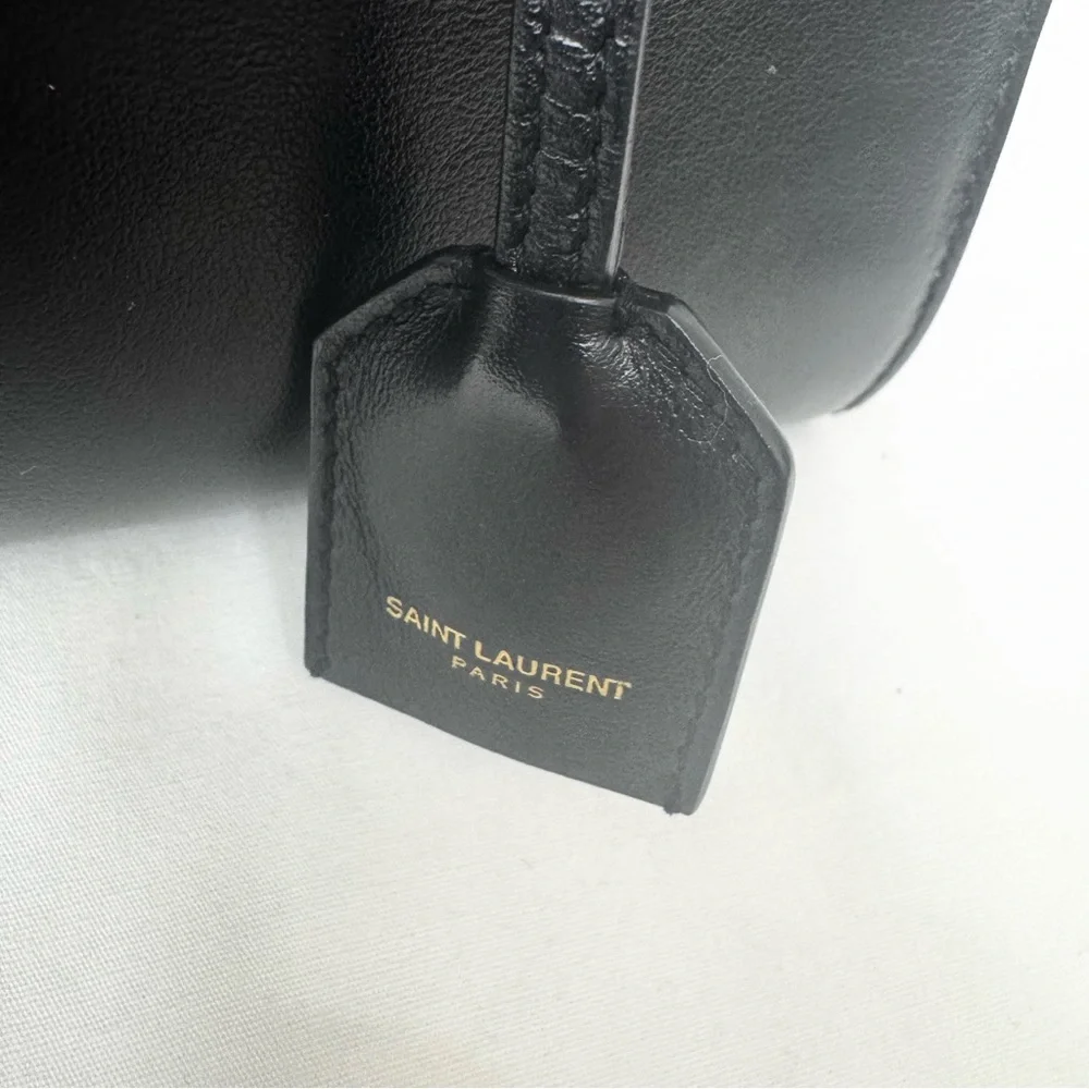 YSL Baby Cabas Black Leather Bag